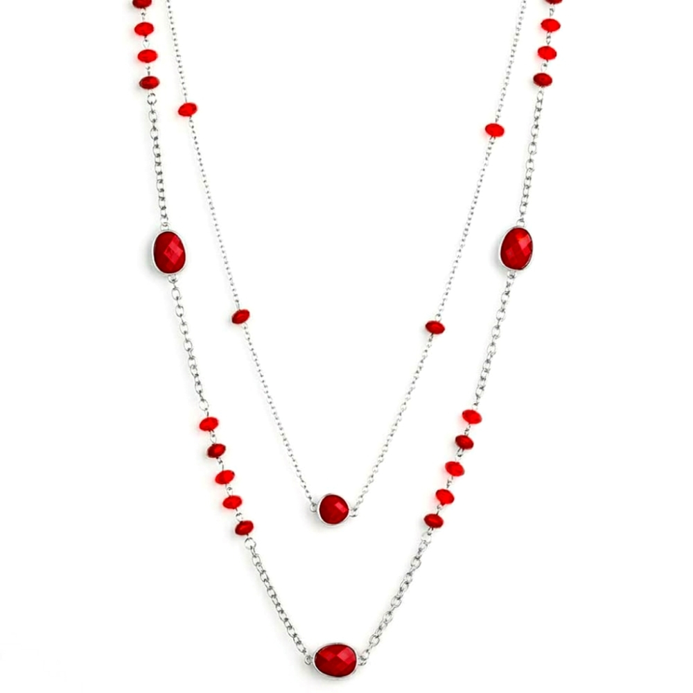 Red & Silver Necklace